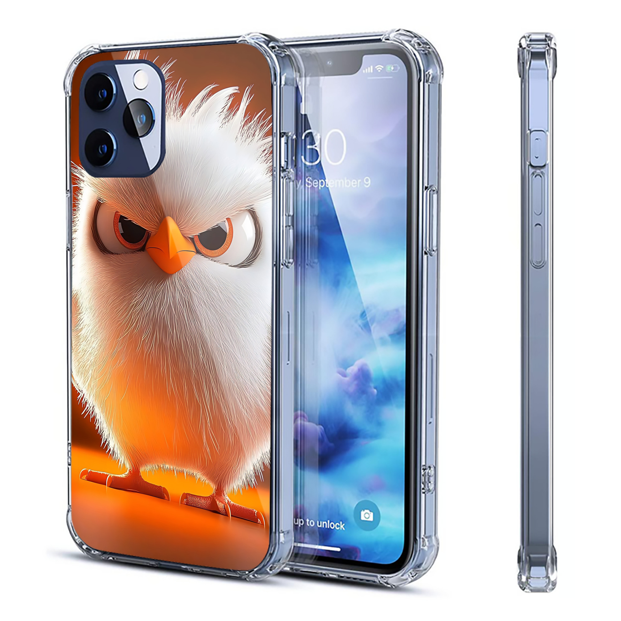 （画像用） Angry Birds アングリーバード 【iPhone 12シリーズ対応】透明スマホケース（クリアソフトケース）